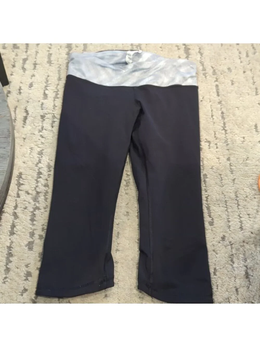 Lululemon Run: Fast And Free Crop Black / Metallic Silver / Coal